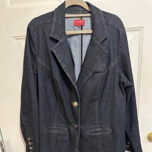 Women's - size 16  Jean Blazer- Contast Plus